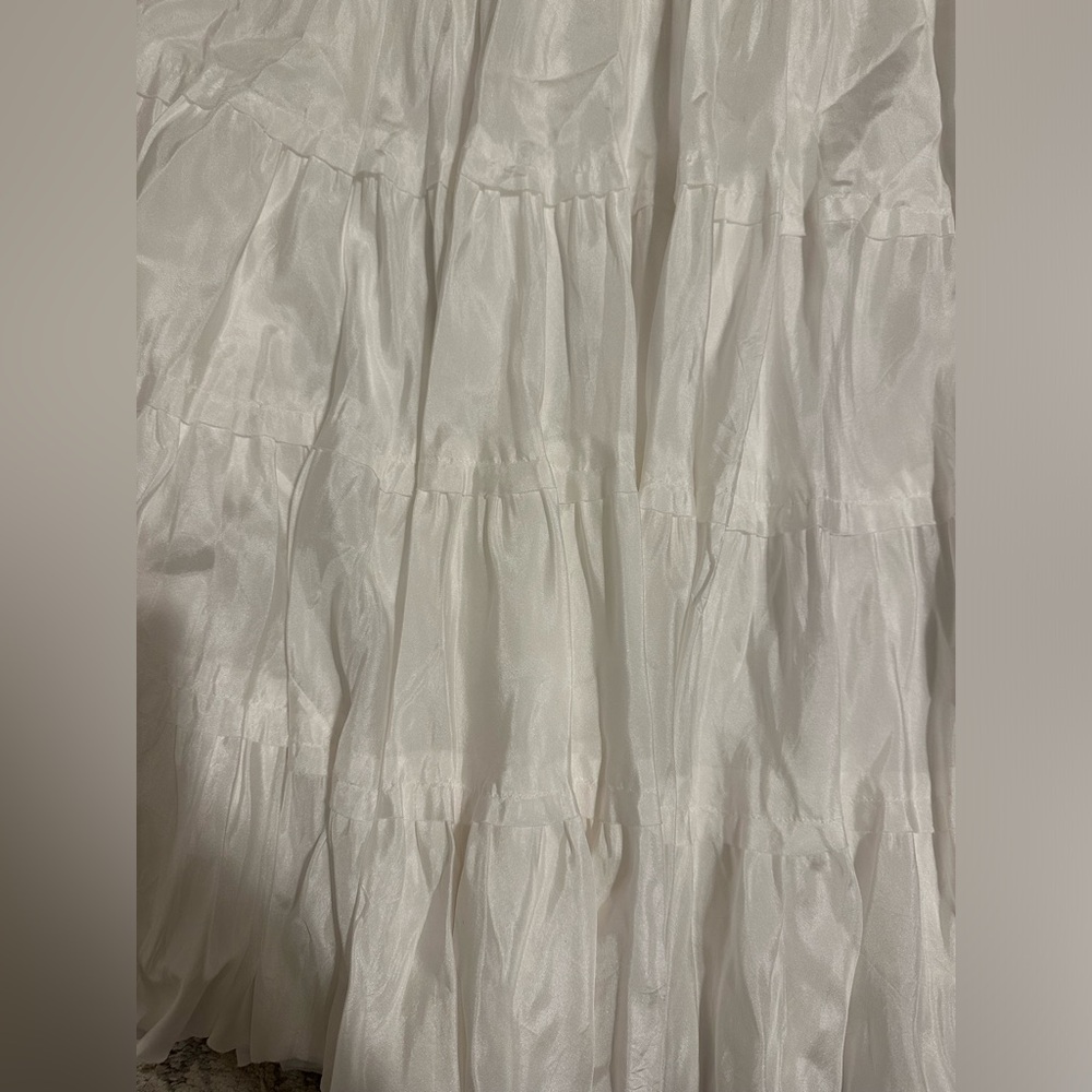 Velvet by Graham & Spencer White Silk Maxi Skirt - Picture 2 of 8